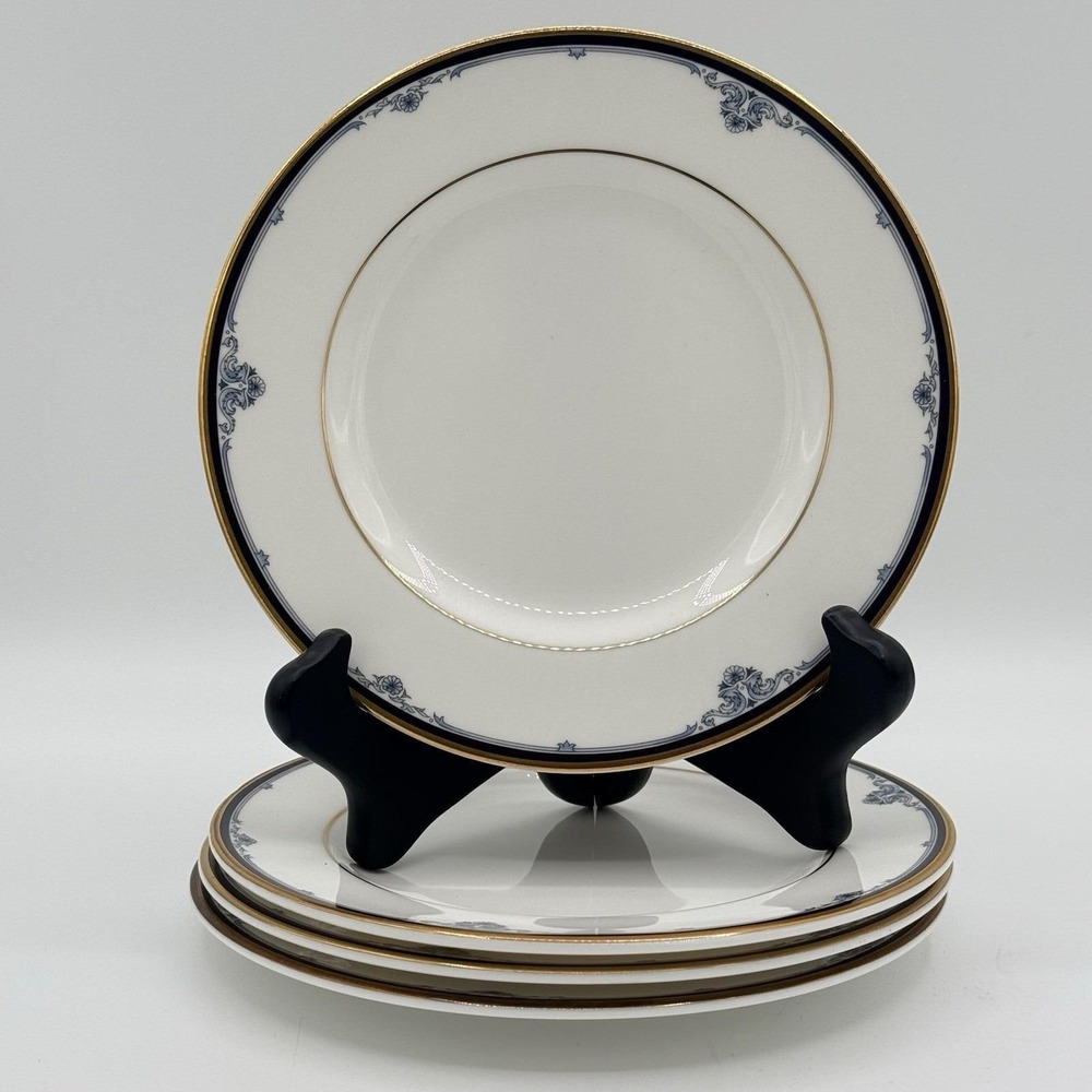 Royal Doulton "Princeton" H5098 Bread Plates Set of 4 6.75" Bone China‎ Gold